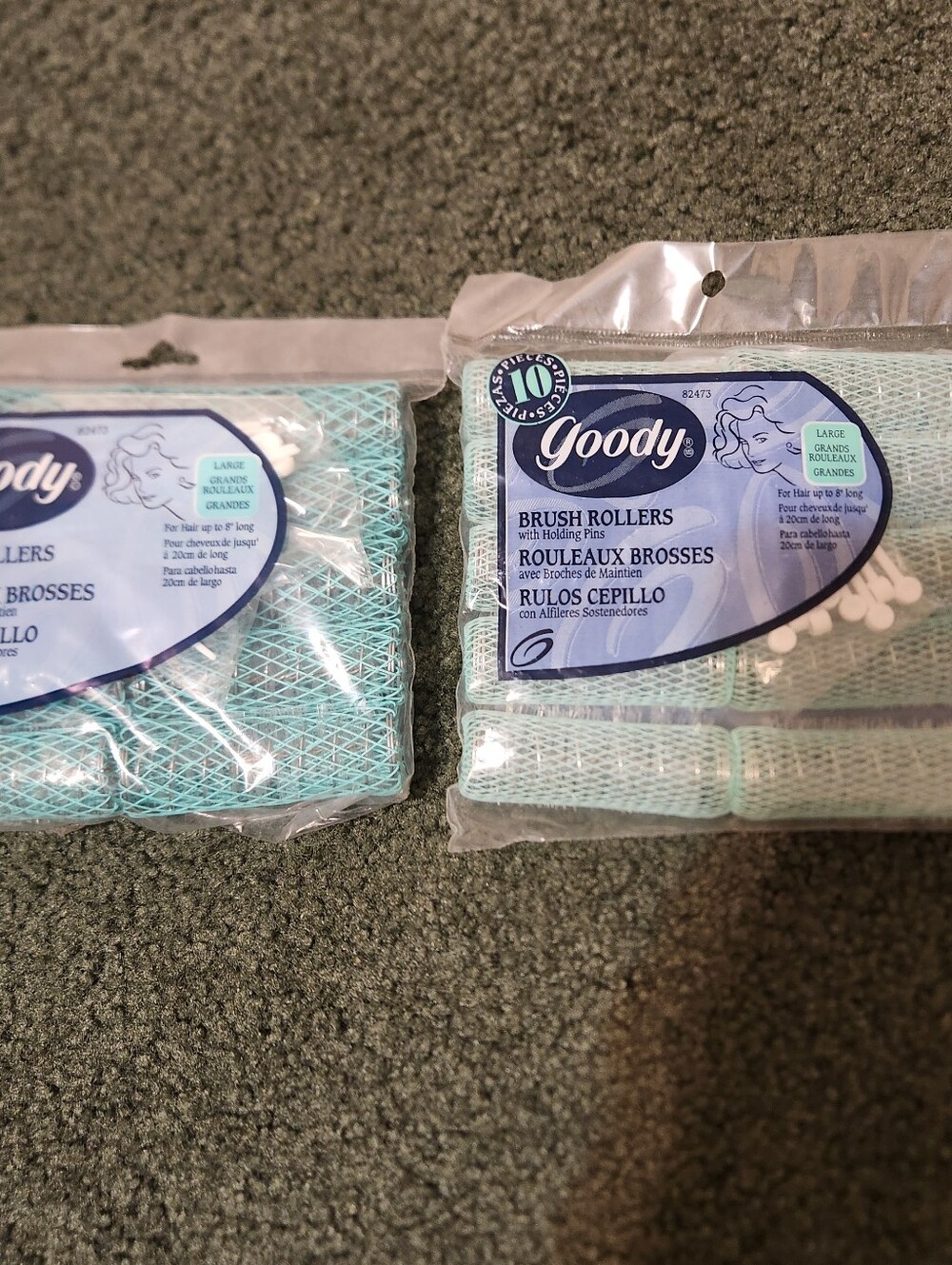 Lot Of 2 Vtg 1999 GOODY 10 Pack Large Brush Rollers With Pins Sealed USA NEW